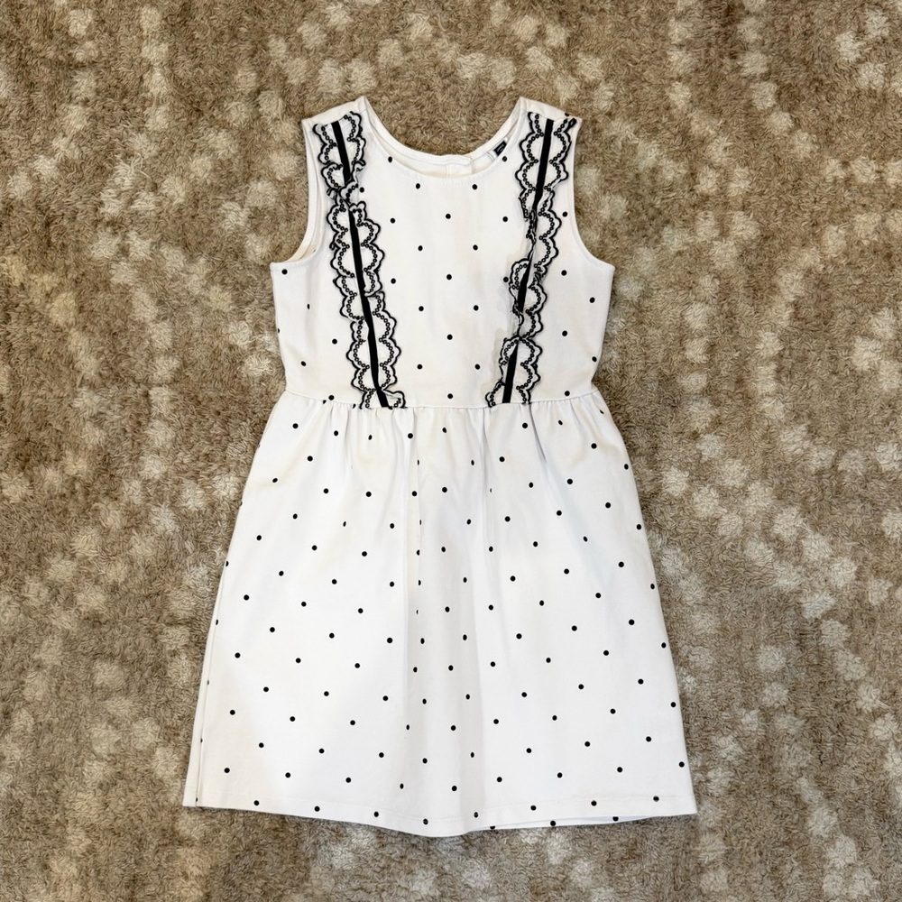 NWOT Janie and Jack White Polka Dot Dress - Picture 1 of 1